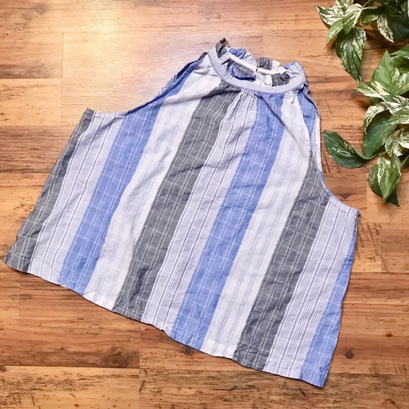 Universal Thread Tops - Universal Thread Blue Halter Tank Top